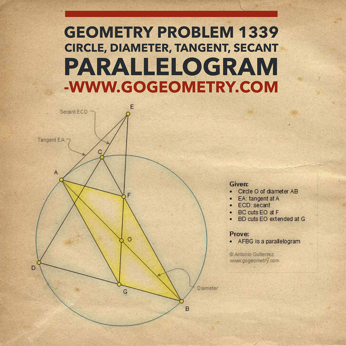 gogeometry's tweet photo. As shown in the figure below, Prove that AFBG is a parallelogram.
Contributed by P. Tran
#MathPuzzle #Geometry #MathChallenge #GeometricProof #MathEnthusiast #MathProblems #STEM #Maths #Mathematics #EduTwitter #MathGeek #GeometryLovers #MathIsFun Details: https://t.co/n3cNIfDigT https://t.co/28J5T4S82y