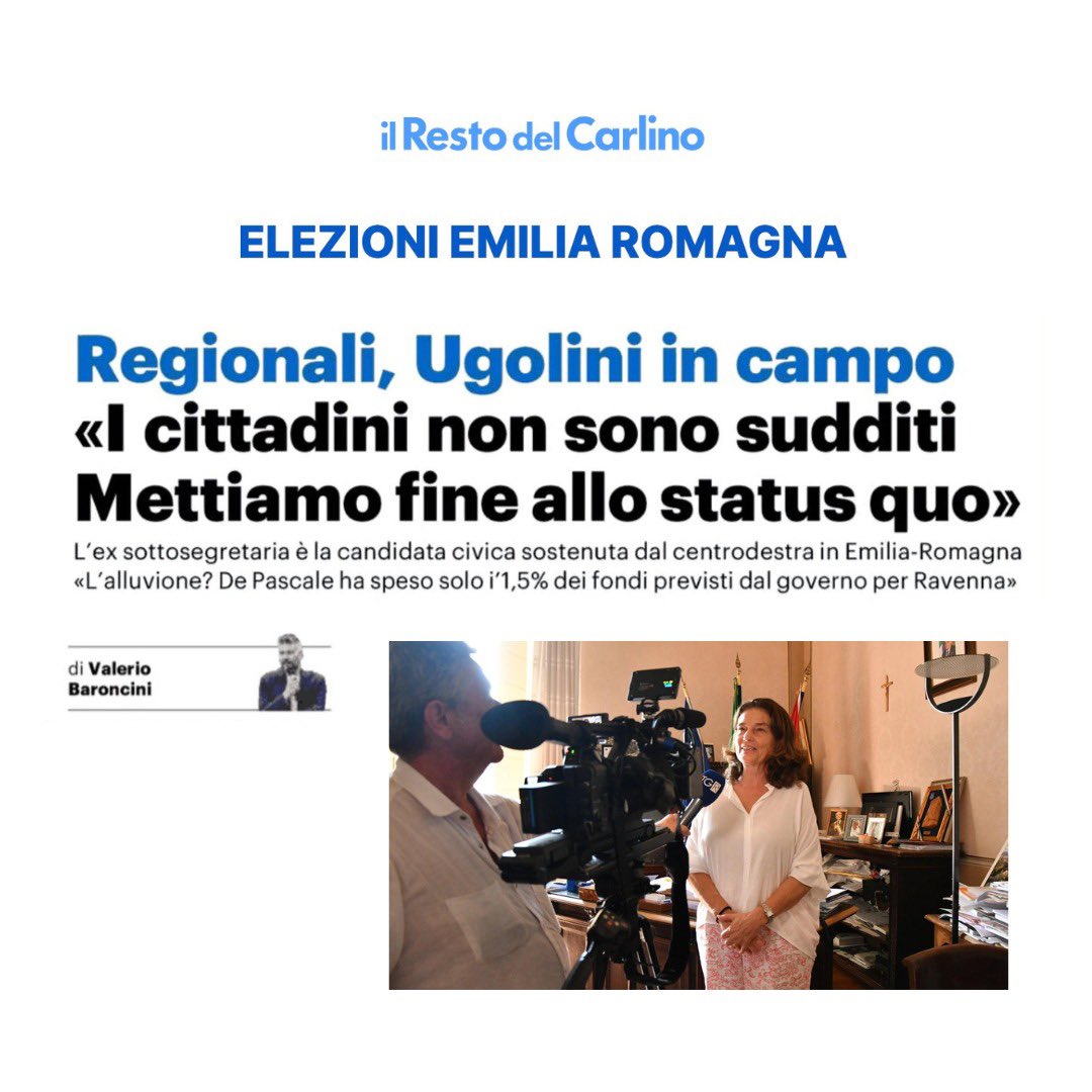ElenaUgolini's tweet photo. Oggi sono uscite due mie interviste, una su @ilfoglio_it , di Gianluca De Rosa e l'altra su @qn_carlino, di Valerio Baroncini. Ho raccontato come il nostro percorso #civico possa arrivare al governo della #RegioneEmiliaRomagna con una proposta nuova e concreta. https://t.co/wOOz0HiqXW