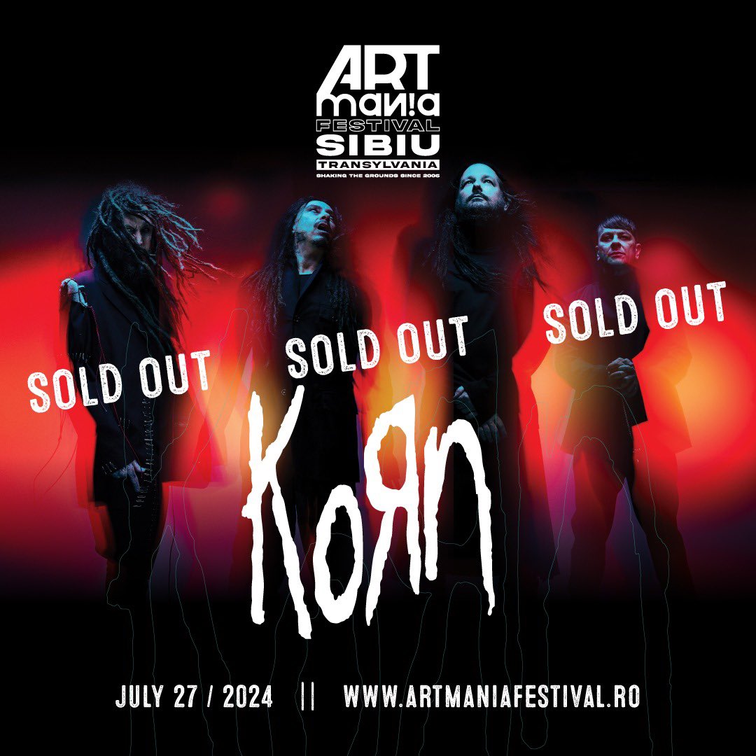 Korn at #ARTmania2024, sold out! #wedidit #thankyou