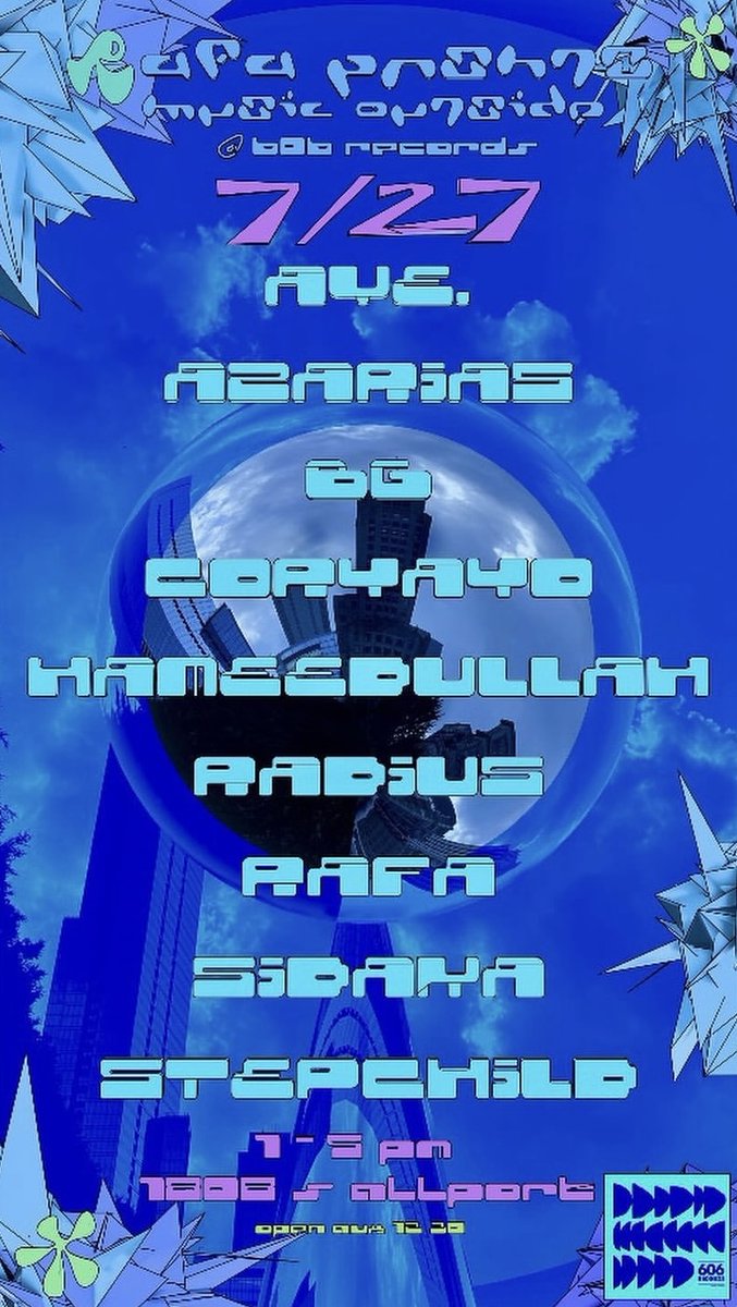 Today I'm Rapping for 30-35 min  <a href="/606Records/">606 Records</a> at 5pm! Alongside a very dope lineup of other artist in Chicago! Performances start at 1pm! Push up!