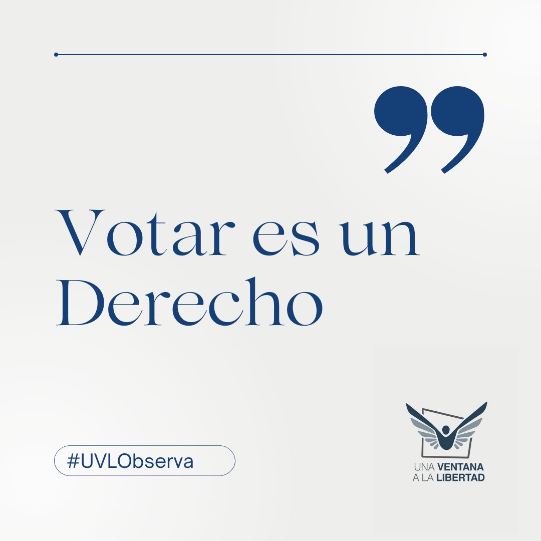 El artículo 62 de la Constitución de la República Bolivariana de Venezuela establece que: “Todos los ciudadanos y ciudadanas tienen el derecho de participar libremente en asuntos públicos”. 

¡No distingue ni excluye a nadie! 

Desde Una Ventana a la Libertad, pedimos que se