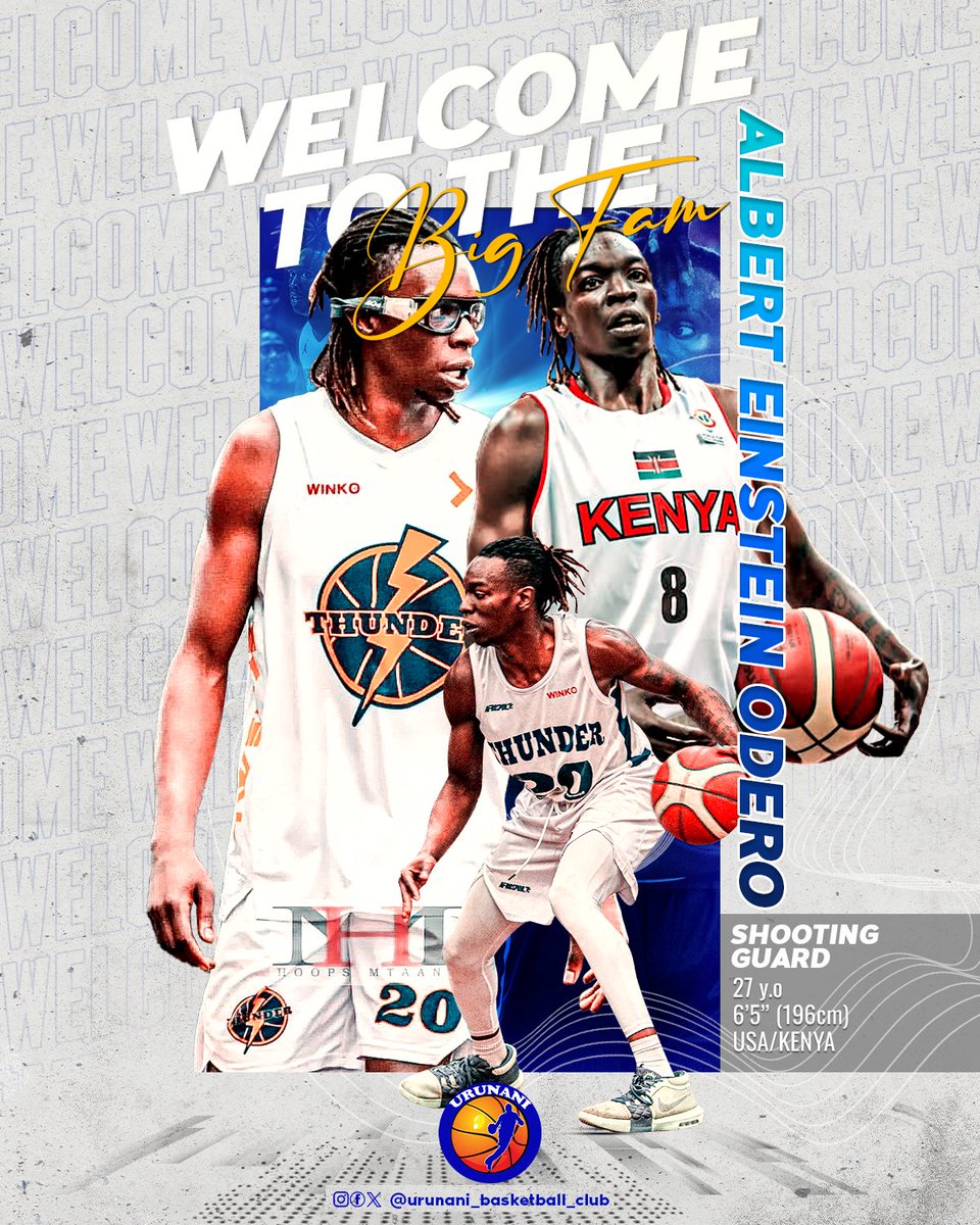 We are excited to announce the signing of Albert Odero aka the Kenyan Airways , who was awarded the MVP of the Kenyan league this year, as our new shooting guard. Welcome to the Big Fam, Odero! 💙 #NdUmunyarunani #Urunani #Ishaka