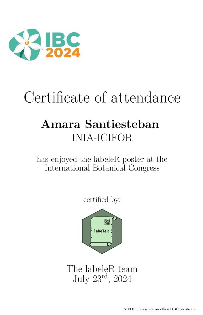 Volunteering for the #IBC2024 congress was such an experience. Lots of known faces, new people and science. And I even got my self-made certificate of attendance thanks to #LabeleR! Fun times. <a href="/ibc2024/">IBC2024</a>