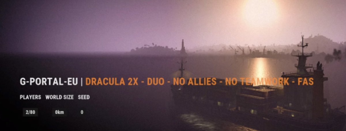UltraPrimeZ's tweet image. Anyone looking for a really good European Solo/Duo server for console?

join “Dracula 2x duo” monthly server.
Wiped same day as official. No rules apart from no Teaming &amp;amp; no allies! Solo server full but this solo/duo has plenty of room!

@playrustconsole @playrust @RustCEServers