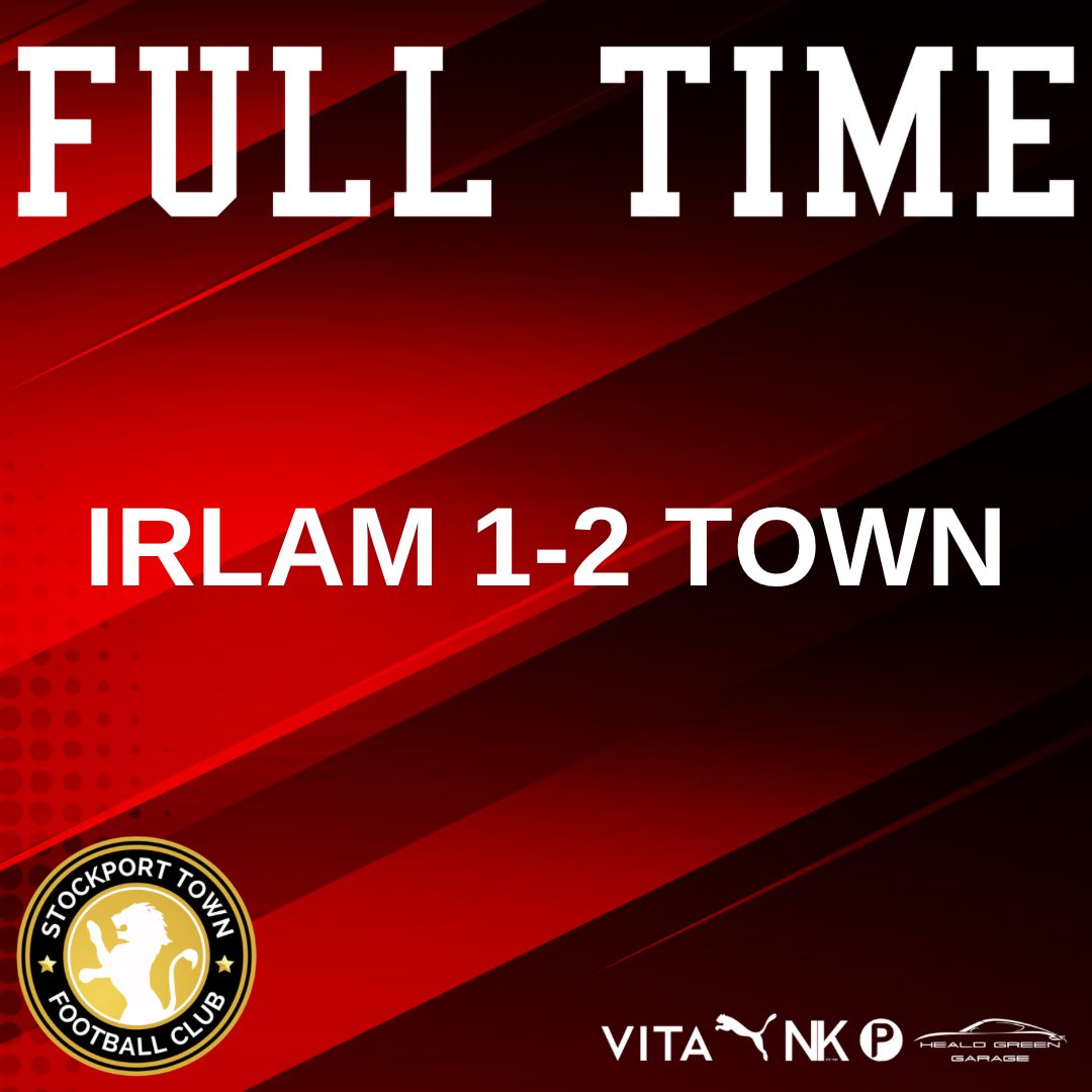 Full Time here at Irlam FC

An opening day win and 3 points for Town.

Scorers Toby Green and George Omokua