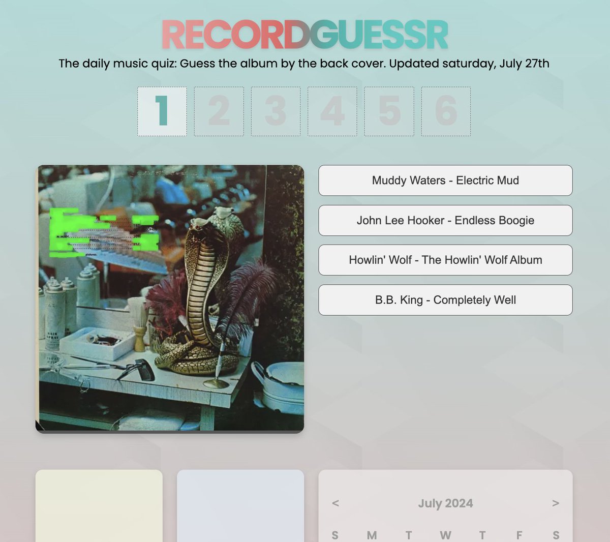 Byggde ett musikquizspel, tipsa nån som skulle gilla!: recordguessr.com