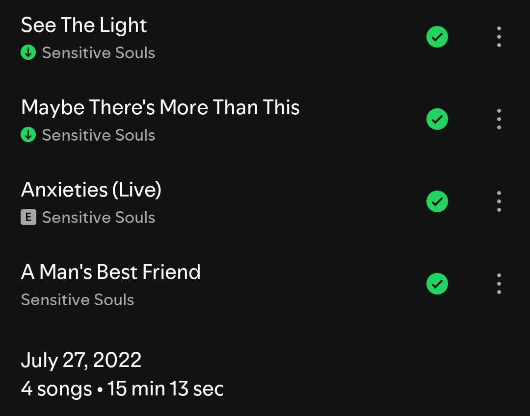The Sensitive Souls (@sensitivesouls) on Twitter photo Our debut EP is 2 years old today 
"I Hope You See The Light" featuring songs "A Man's Best Friend" & "Maybe There's More Than This" 
Listen now β¬οΈ
open.spotify.com/album/5ANzEz9z⦠Our debut EP is 2 years old today 
"I Hope You See The Light" featuring songs "A Man's Best Friend" & "Maybe There's More Than This" 
Listen now β¬οΈ
open.spotify.com/album/5ANzEz9zβ¦