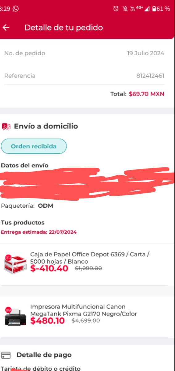GnlzMiriam's tweet image. @OfficeDepotMex @Profeco @AtencionProfeco, continúo en espera de una respuesta por parte de @OfficeDepotMex y nada. Que puedo hacer? #OfficeDepotNoEntrega