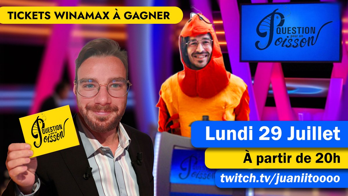 Une soirée animée par deux animaux marins, on testera vos connaissances sur le pokpok 👀

Avec <a href="/With_mycap/">WithMyCap</a>