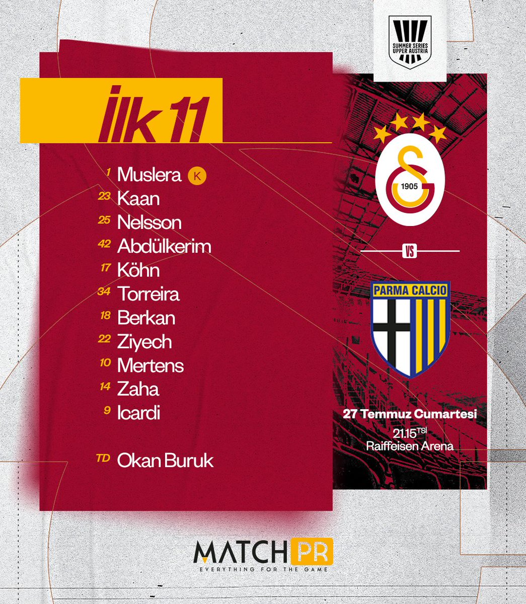 Parma karşısında ilk 11'imiz 👇

<a href="/matchpr_/">Match PR</a>