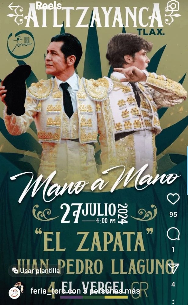 Hoy en Altzayanca, Tlaxcala, <a href="/prensaElzapata/">Prensa UM El Zapata</a> mano a mano con Juan Pedro Llaguno. Toros 🐂 de El Vergel.