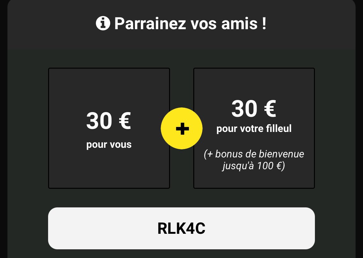 Hello, #unibet #parrainage #PARIS2024 #jeuxolympiqueparis2024 
Je t'offre 30 € de Freebet sur Unibet.
Inscris-toi ici pour les recevoir !
unibet.fr/myaccount/regi…