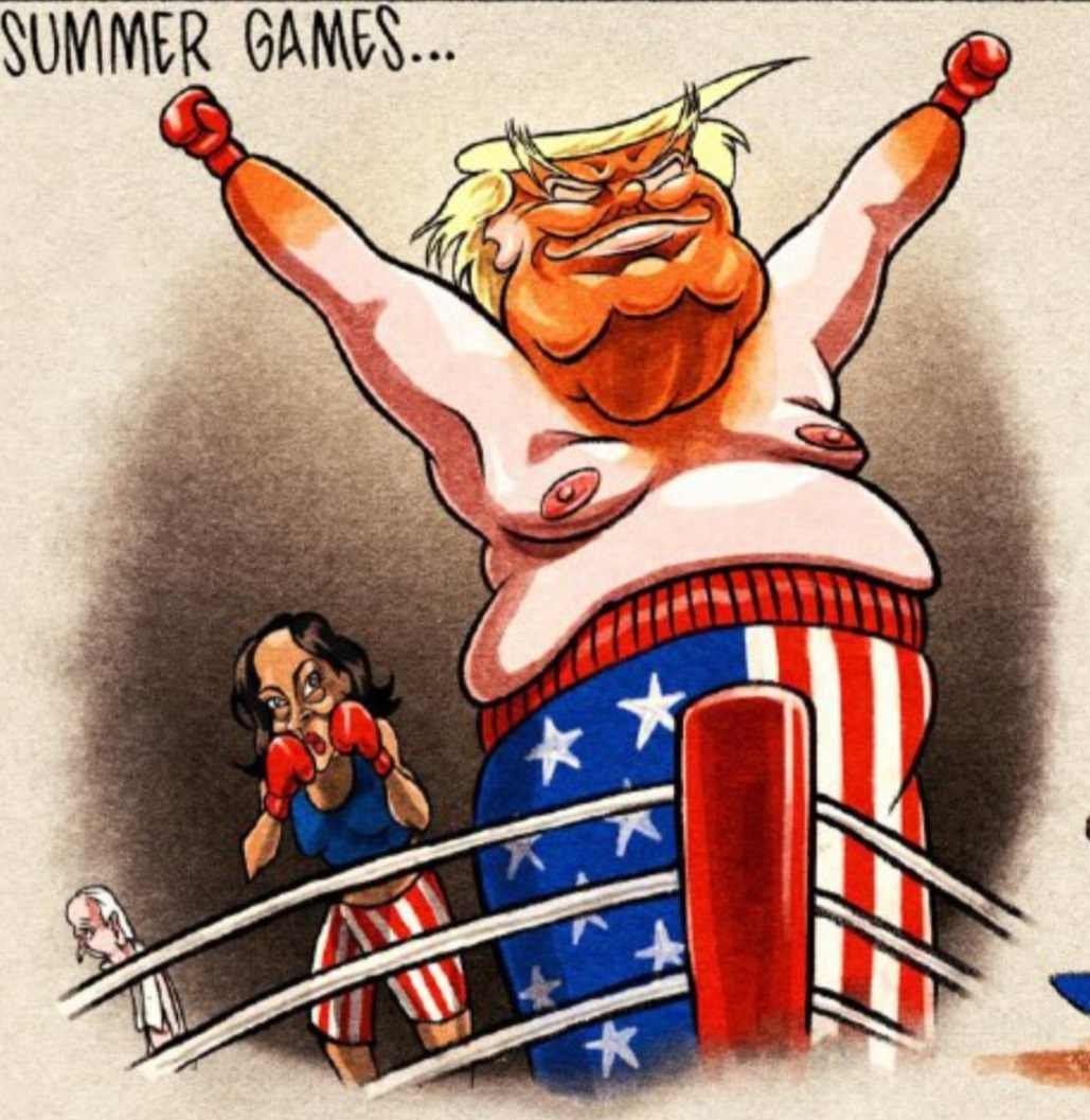 ZaZdzislaw's tweet image. Brytyjska prasa #inews wieści sukces Donalda na ringu z Kamalą.  To znak, że Demokraci USA mogą dokonać kolejnej wyborczej podmianki!