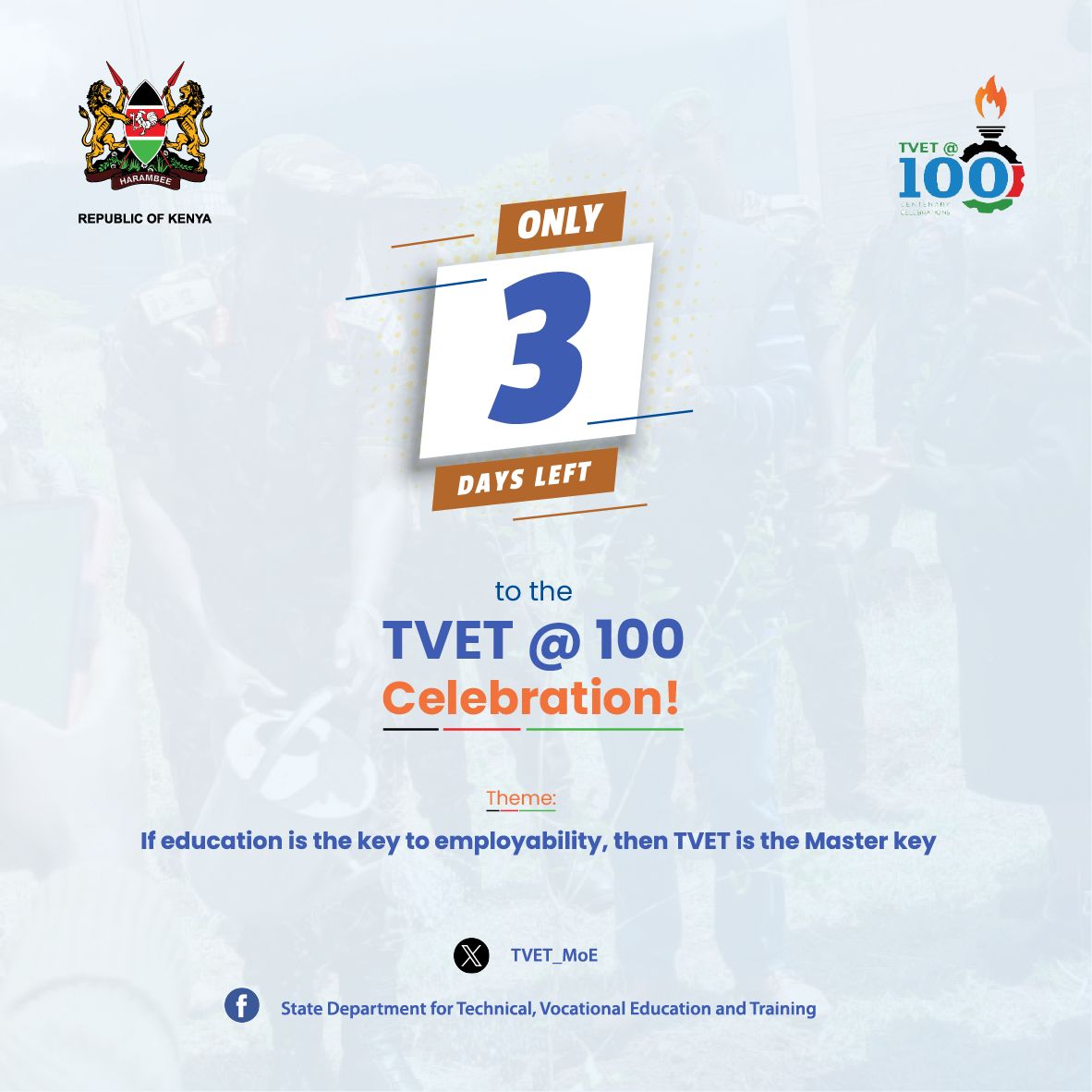 Muoria_Dr's tweet image. On July 31, the government plans to honor Kenya&apos;s 100 years of TVET history at Kabete National Polytechnic.