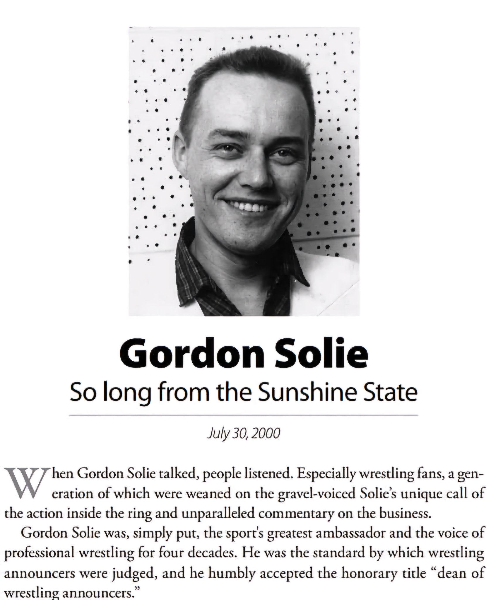 Gordon solie deals