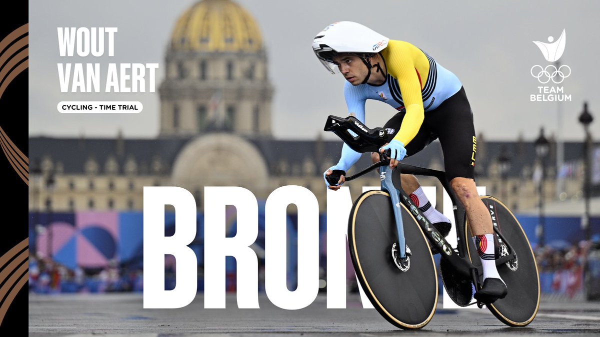 WOUTSTANDING 🚴‍♂️👏
An amazing performance it is! Van Aert wins bronze! 🥉
#WeAreTeamBelgium #Olympics #OlympicGames #WoutVanAert #BelgianCycling
