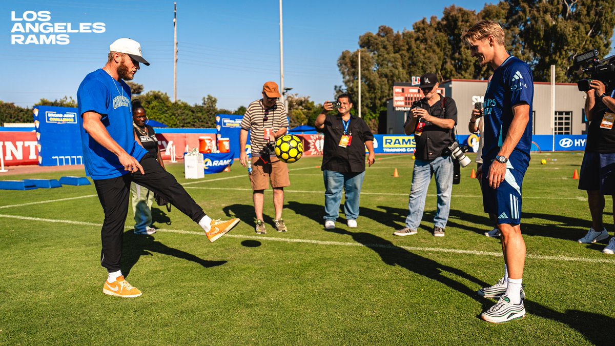 RamsNFL's tweet photo. Football 🤝 Football

Good luck at @SoFiStadium tonight, @Arsenal! https://t.co/GGnsj7cJo9