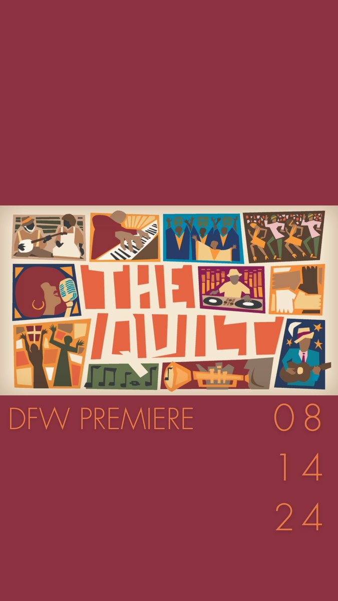 ArlingtonJones's tweet image. Don’t miss the DFW premiere of ‘The Quilt: A Living History of African American Music’. An award winning documentary produced by Musical Bridges Around the World. The cast includes Arlington Jones and various San Antonio artists.

Reserve your seat now! LINK IN BIO

#film #dfw