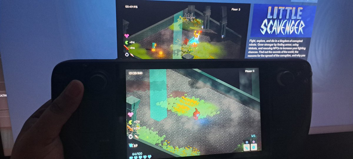PjOuterspace's tweet photo. @CodeRed_dev Just tried your demo on the steamdeck looking good so far 👌  I will probably grab a copy layer https://t.co/NewfhzohUa