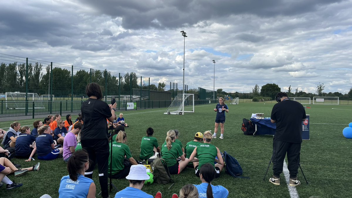 Such an enjoyable day at <a href="/middxfa/">Middlesex FA ⚽️</a> Lost Gen Celebration Event at Rectory Park

A generation of women who never got the chance to play, all come together for a day of playing, coaching, learning more about female health &amp; enjoying football 🤍💜💙

Huge well done to Kate &amp; team 👏
