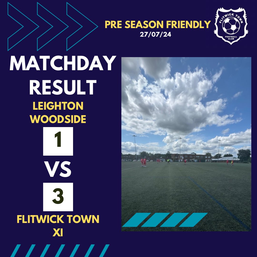 Flitwick Town begin pre season with a 3-1 away win 💙

A mixed team with plenty of new lads in the fold, and there was some standout performances 👏 

Young Caleb played out of his skin, showing his technical ability, but also his tenacity to win the ball back.

Onto next week!