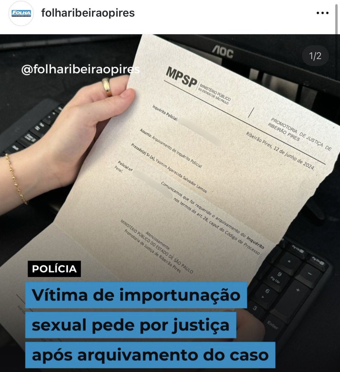 yasmimslemos's tweet photo. COMPARTILHEM!

ig: @folharibeiraopires 

Expor tudo nas redes sociais. Essa foi a
"solução" encontrada pela jovem Yasmim Lemos, de 21 anos, vítima de importunação sexual, após seu caso ser arquivado pela Promotoria de Justiça de Ribeirão Pires. https://t.co/Tfs73mSKJs