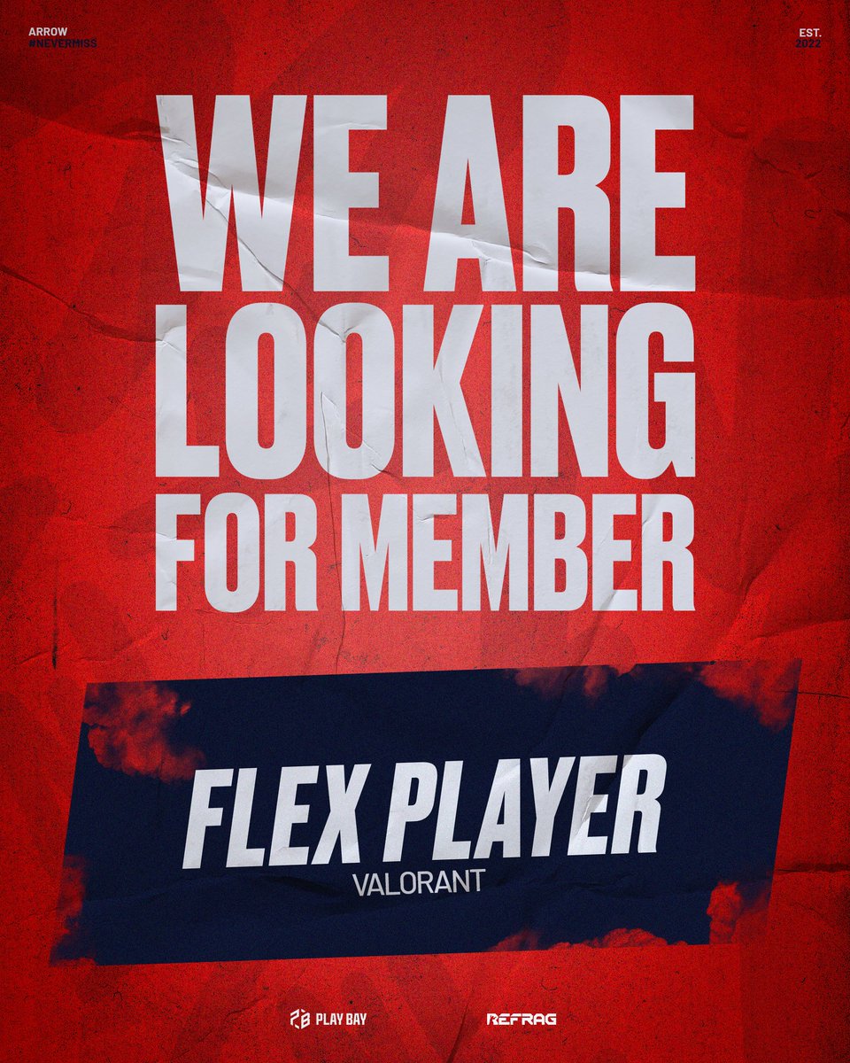 As our Valorant team has a free spot again, we are looking for a new fifth player. 🧐

What you should bring to the table
Role: Flex
High Immo 3 / Radiant Peak
Team experience 
Preferably German

Interested?
DM to <a href="/smpll_/">smpl</a>