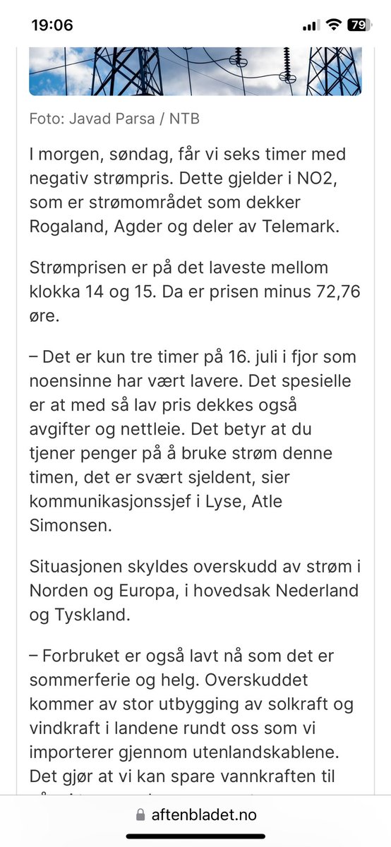 Heilt sykt ka någen klare å få te.
Itte flere år med strømpriser på ca 50-200 øre pr kw så kan me altså i mårrå mellom kl 14-15 bruga alt me kan av strøm og få ‘’betalt’’ for det. 🤡
Tenke eg skrur av alt i mårrå så de må senda strømmen herfra te helv… og tilbake 😂