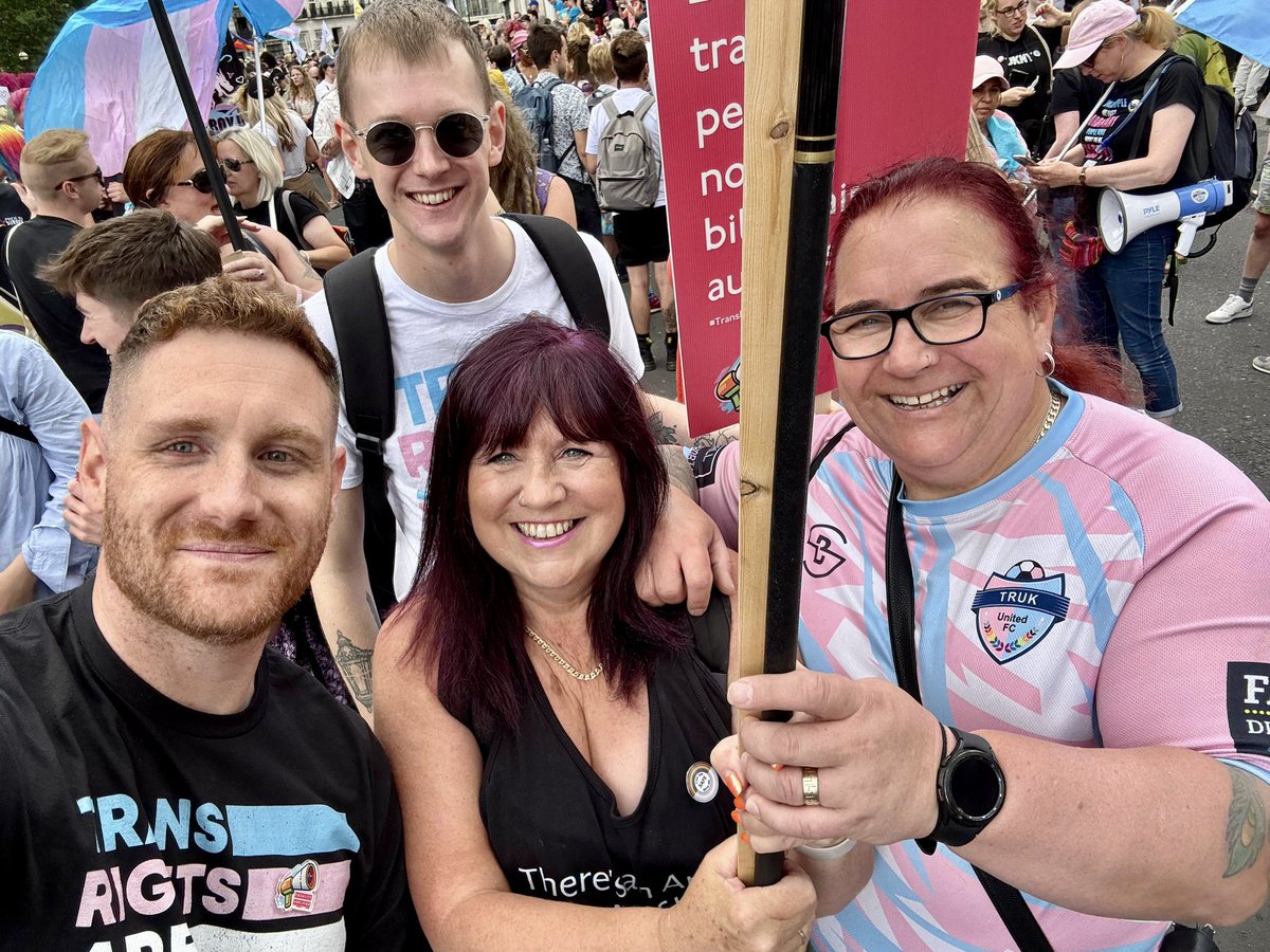 #TransPride was fabulous. 
Don't listen to the GCs, they're not winning when tens of thousands of people are marching for trans rights. The outpouring of love and support for trans people was overwhelming.
#TransRightsAreHumanRights 
🏳️‍⚧️❤️🏳️‍⚧️