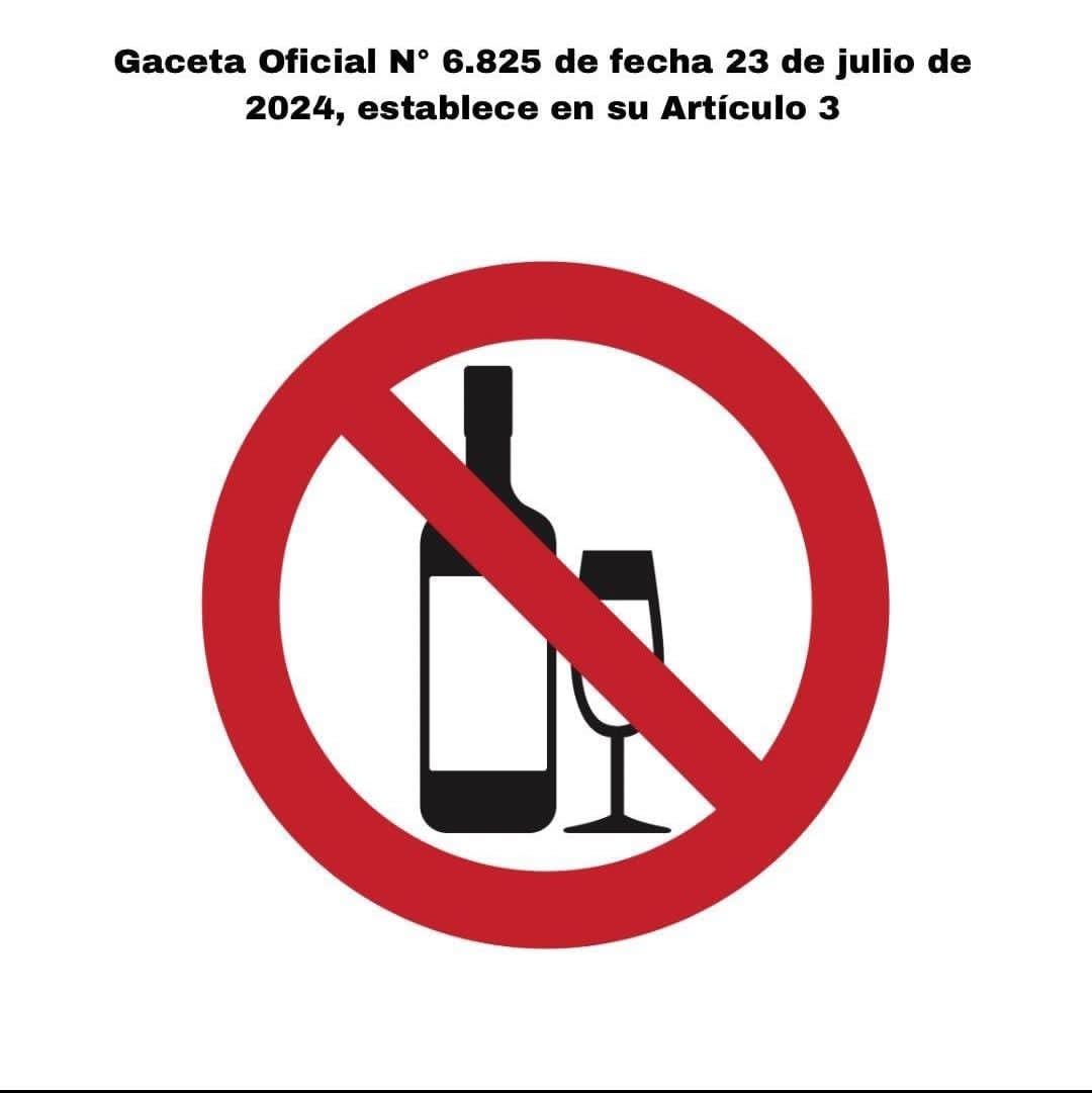 Zodicapital81's tweet photo. “Se prohíbe el expendio y distribución de bebidas alcohólicas en todo el territorio nacional, desde las doce horas y un minuto ante meridiem (12:01 a.m.) del viernes 26 de julio de 2024, hasta las ocho horas antes meridiem (08:00 a.m.) del lunes 29 de julio de 2024." https://t.co/cMRa8MYQlC