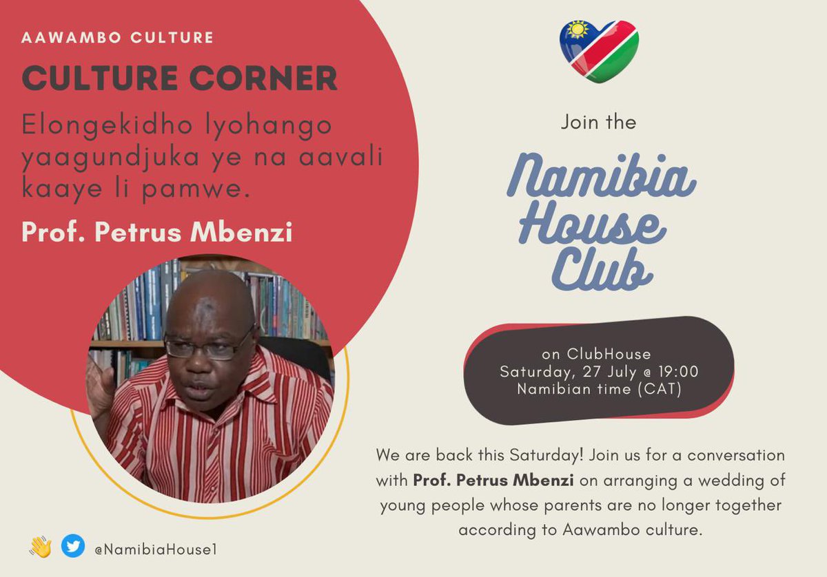 Namibiahouse1's tweet photo. We are live join us with Professor Tate Mbenzi learning and celebrating culture. 
https://t.co/BHskpigyld https://t.co/UUmIM3gMNJ