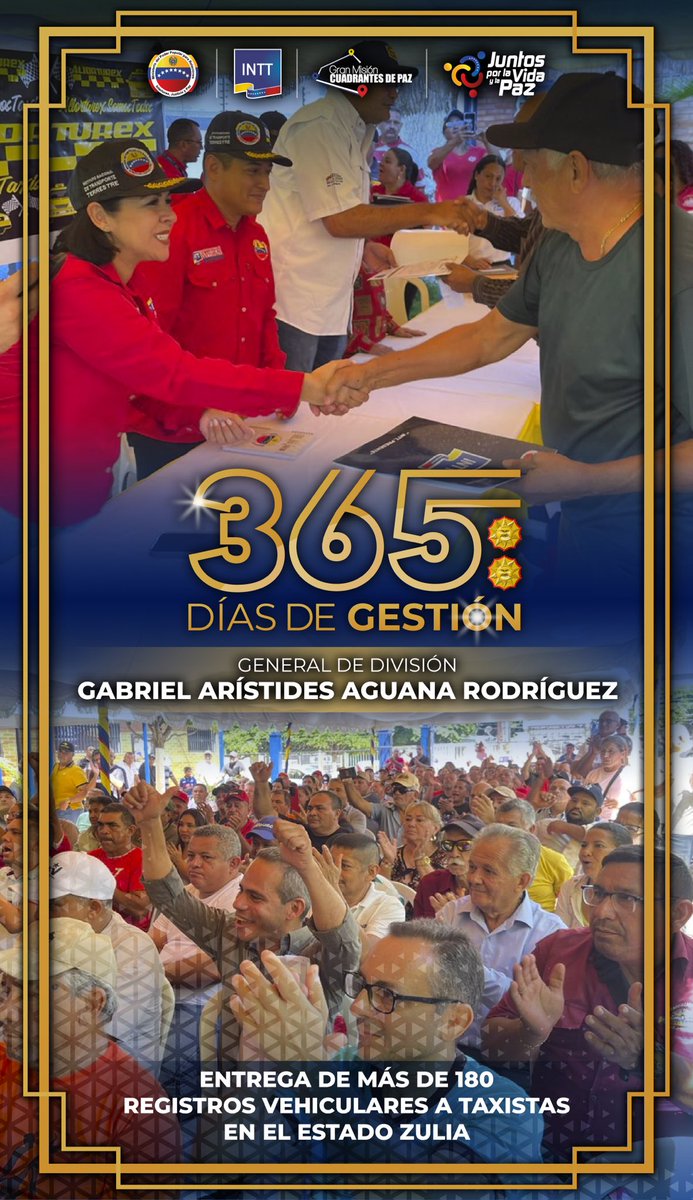 orcagua's tweet photo. #DeInteres | En los #365DiaDeGestion el presidente del #INTT @g_aguana entregó más de 180 registros vehiculares a taxistas en el estado Zulia.

#CreamosConcienciaVial 
#VenezuelaPazYArmonia https://t.co/zx2co2YqKA