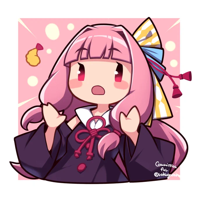 Surprised cute Akane-chan icon!Commission Art for  ! Thank you so much for request again!#Commission 