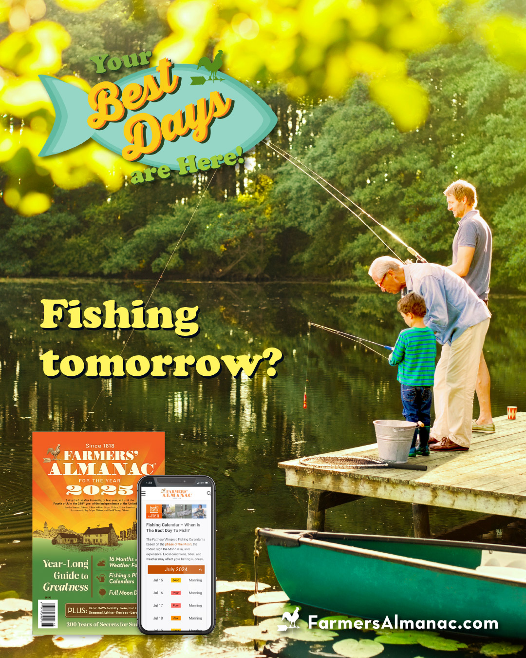 Farmers Almanac 2025 Best Fishing Days Agata Ariella