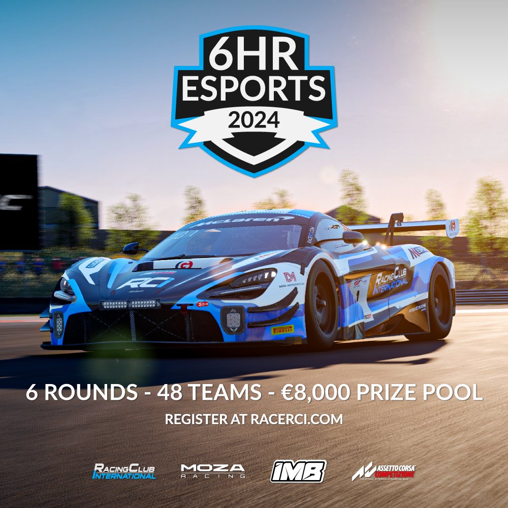 RCI_Racing's tweet image. 🚨IT'S BACK! 

6 rounds, 48 teams, limited tyres, custom BoP &amp;amp; an €8,000 prize pool. The 6HR Esports Series returns for 2024!

Can @WilliamsEsports defend their crown? Or will a new champion arise this season?

Learn more here:
racerci.com/championships/…

#beACC #esports #simracing