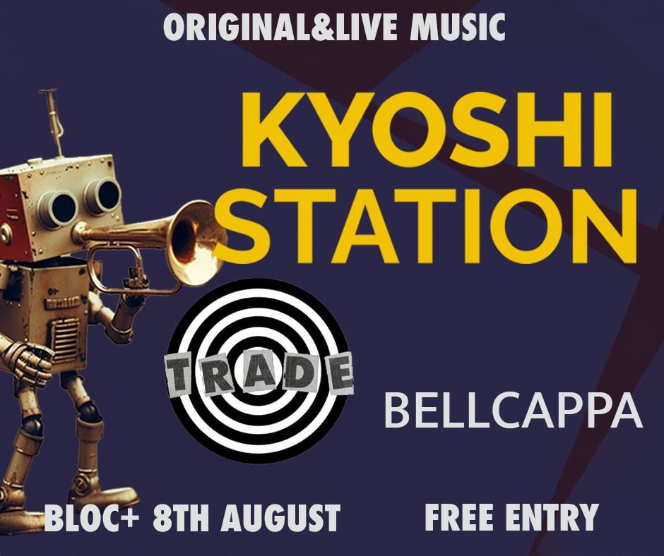KyoshiStation's tweet photo. So looking forward to this night in Glasgow at @BlocGlasgow alongside @TradeFOF and Belcappa. Free entry too you lucky bastards. 

08/08/24 https://t.co/q11p9WXLhU