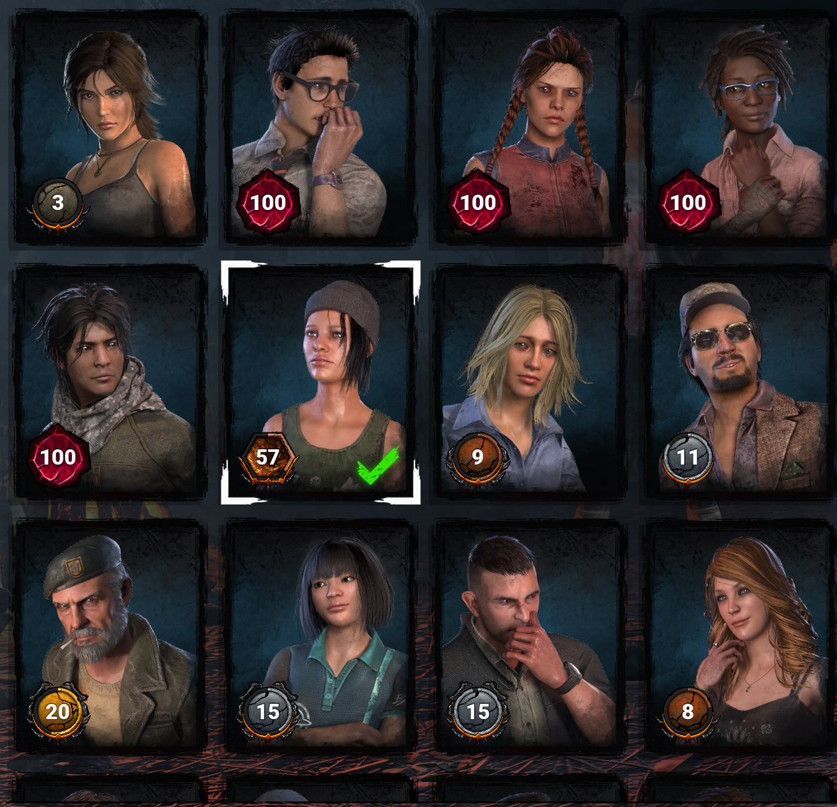 Pipperchu's tweet image. Can we please move Lara on the survivor list? She's ruining my line of P100's.