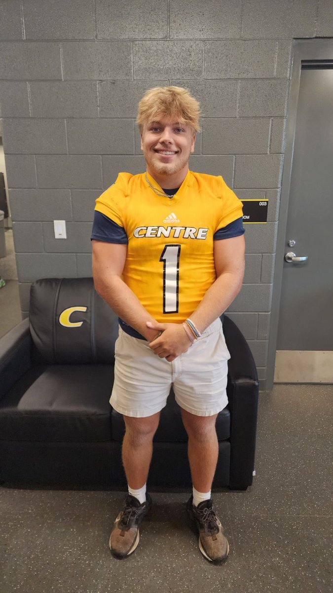 Thank you <a href="/CentreFootball/">Centre College Football</a> for allowing me to come up today for a visit. I really enjoyed meeting all the coaches and staff, had a great day!! <a href="/CoachAndyFrye/">Andy Frye</a> 
<a href="/lachendro1/">Coach Lachendro</a>