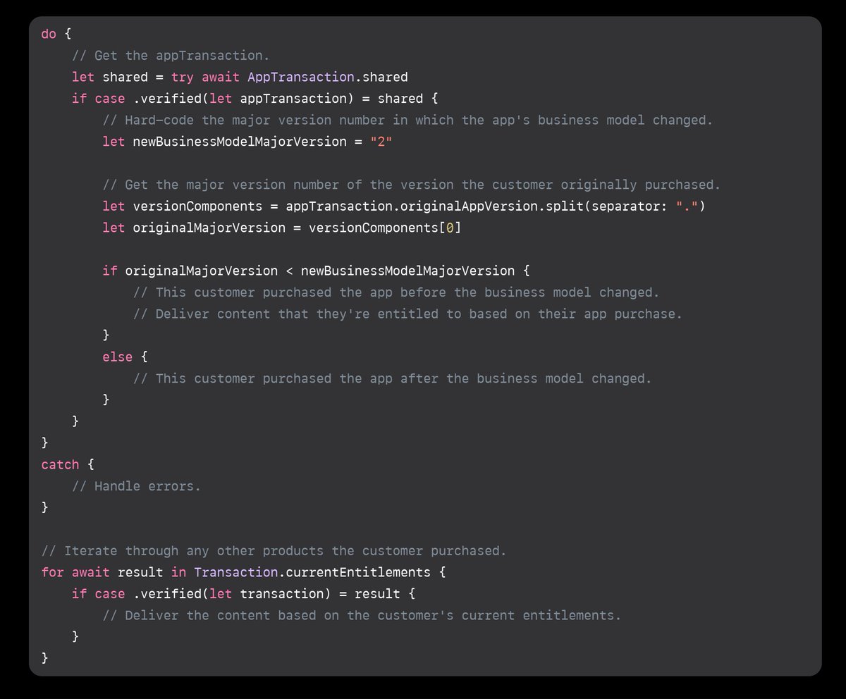 theRealLoft's tweet image. Hey @Apple @tim_cook @AppleSupport , your official docs have a basic mistake! Comparing version numbers as strings instead of integers? Really? How about fixing it so developers don't have to clean up your mess? #AppleFail #DeveloperProblems #SwiftUI #appstore #developer #iOS