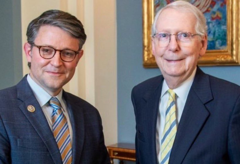 Who else demands that the House Committee on Ethics launch an investigation into Speaker of the House, Mike Johnson and Senate Minority Leader, Mitch McConnell for openly and publicly working with Donald Trump to obstruct democracy to benefit Trumps campaign?🤚🤚🤚