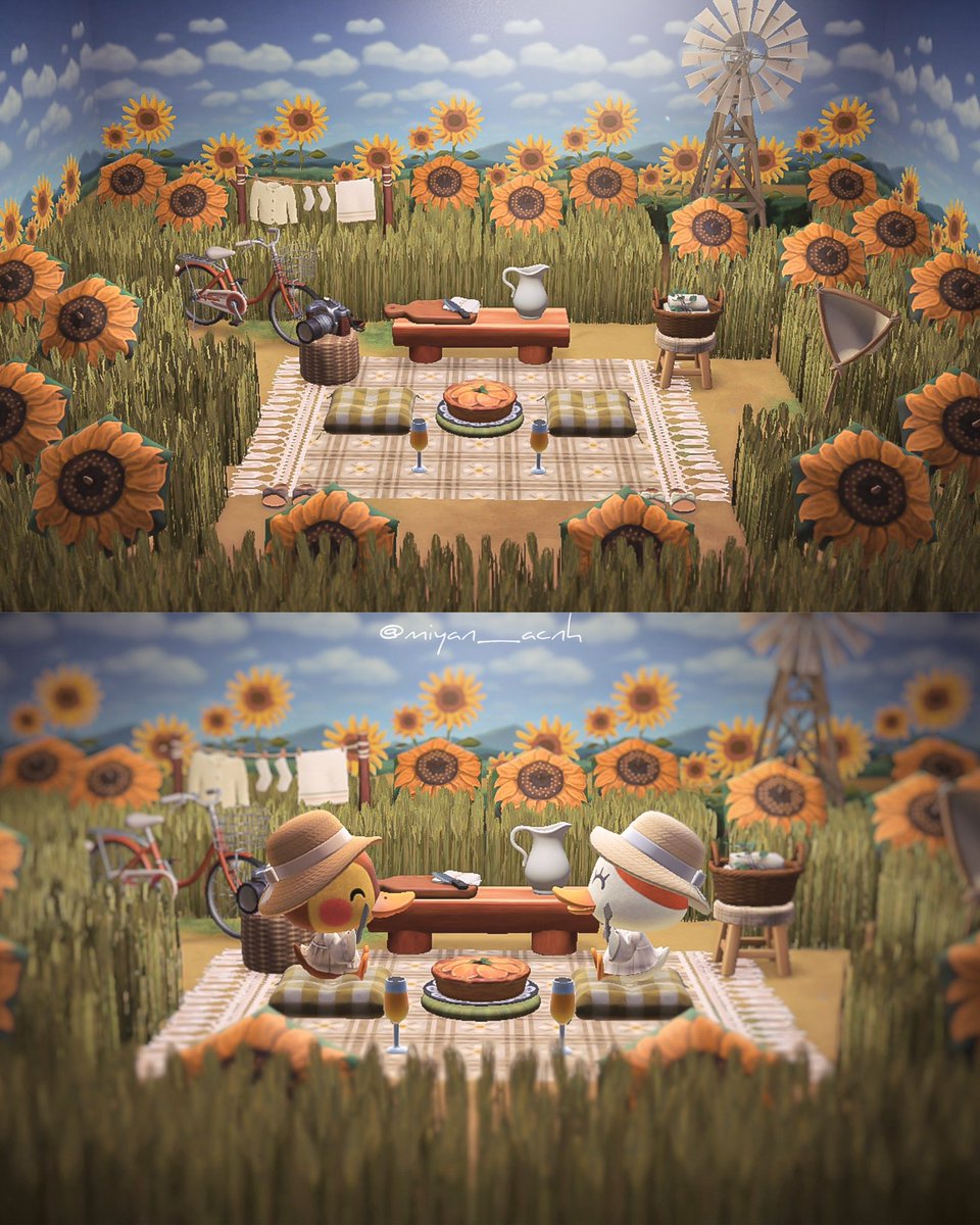 miyan_acnh's tweet image. ひまわり畑🌻👒

#あつまれどうぶつの森　#あつ森 
#あつ森写真部 #animalcrossing #animalcrossingnewhorizons #acnh