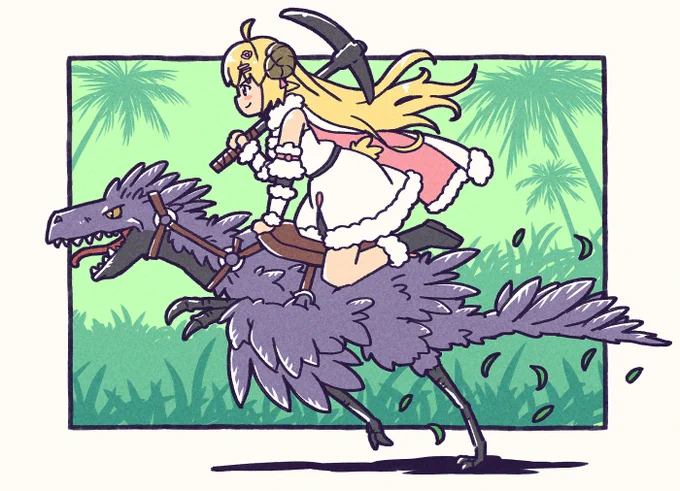 一部色の修正とタグ追加版になります
頑張れデイノニクス隊!
#つのまきあーと #ホロARKFA 