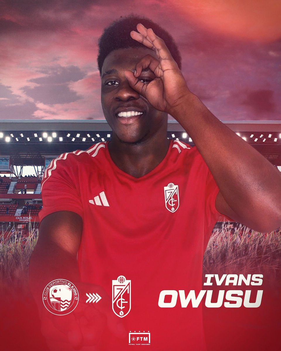 Nuestro jugador Ivans Owusu firma por el Juvenil A del <a href="/GranadaCF/">Granada CF ❤️⚪️</a> 

El jugador atacante firma por dos temporadas en en conjunto nazarí.

🔴⚪️ ¡Enhorabuena Ivans!