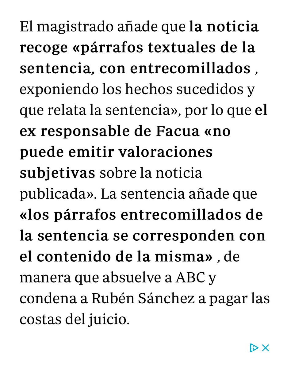 <a href="/RubenSanchezTW/">Rubén Sánchez</a> Esta condena en costas si que no te la quita nadie, esta es firme. Quisiste dar tu versión sobre tu condena por insultar a una mujer, pero te la citaron literal.

¡Disfruta del Sábado, Rubén! Abrazote y no te piques.
