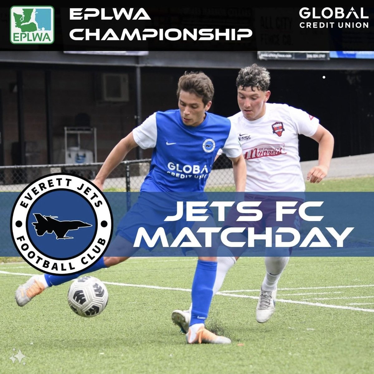 everettjetsfc's tweet photo. Happy Championship Saturday, Everett! Join us for our tailgate one hour before kickoff for free food and drinks!
🗓️ Saturday, July 27th
⏰ 6pm
📍Archbishop Murphy HS
🆚 @YUFCofficial
Presented by @global_cu
#ejfc #everettjetsfc #YAHAW #bringithome https://t.co/RuWpaAqZgM
