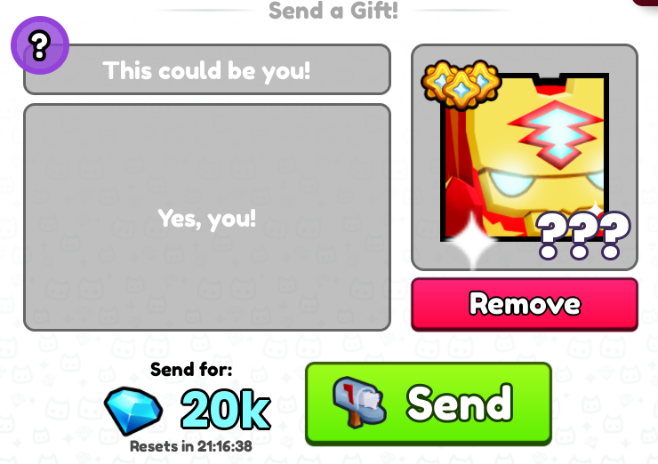 🦸 HUGE SUPER TIGER GIVEAWAY 🏙️

Requirements:
Like ❤️
Follow 🤝

Extra Requirements (Optional)
Retweet 🔁
Share/tag a friend 🫂

Update day giveaway, enjoy!
#ps99 #PetSimulator99