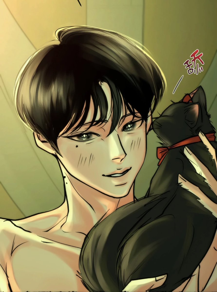 mnnmkkoo6223's tweet image. 怎麼可以不來看全世界🌍最狡猾的小黑貓康安呢😾🫵😾
這部不論人物設計跟劇情都蠻有異國風情的，作者不是台灣人，所以有種異國的浪漫。 
我很喜歡康安，有點壞、有點狡猾、有時心機有時單純，很可愛的一個角色。
大成就是溫柔又強勢的黑道大佬
兩者是相互救贖的關係（續

#pinpin
#紅色信號
#RedSignal