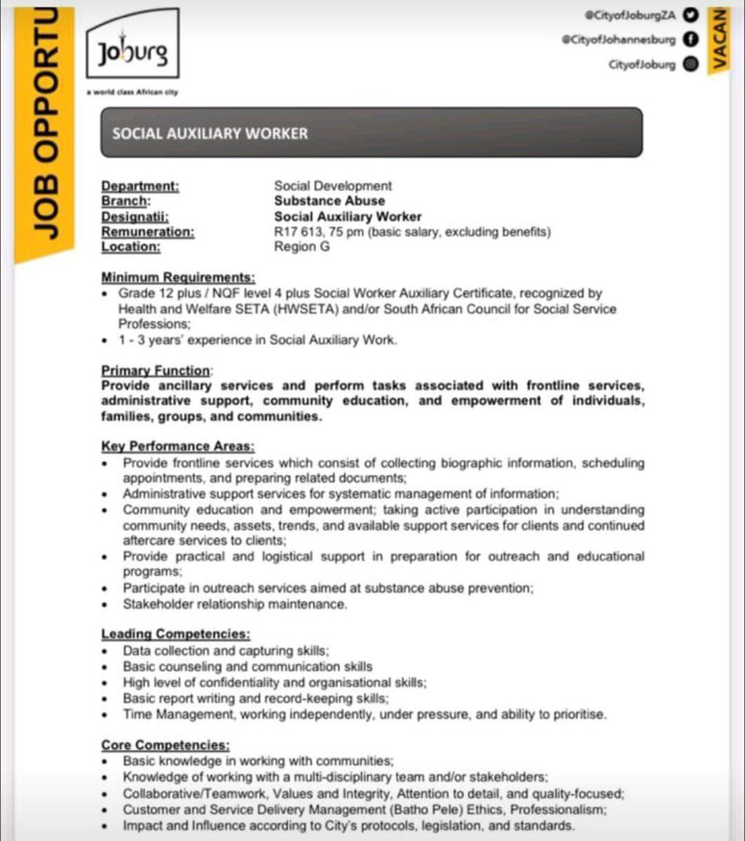 #SocialWorkVacancies