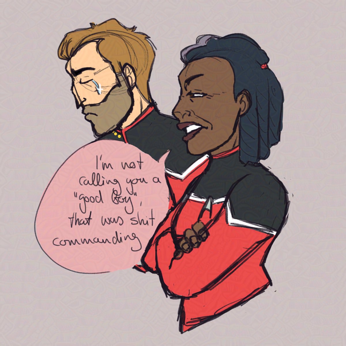 IAmCloud44's tweet image. I had to hop on the trend
#StarTrekLowerDecks #LowerDecks #CommanderRansom #CaptainFreeman #digitalart #StarTrek