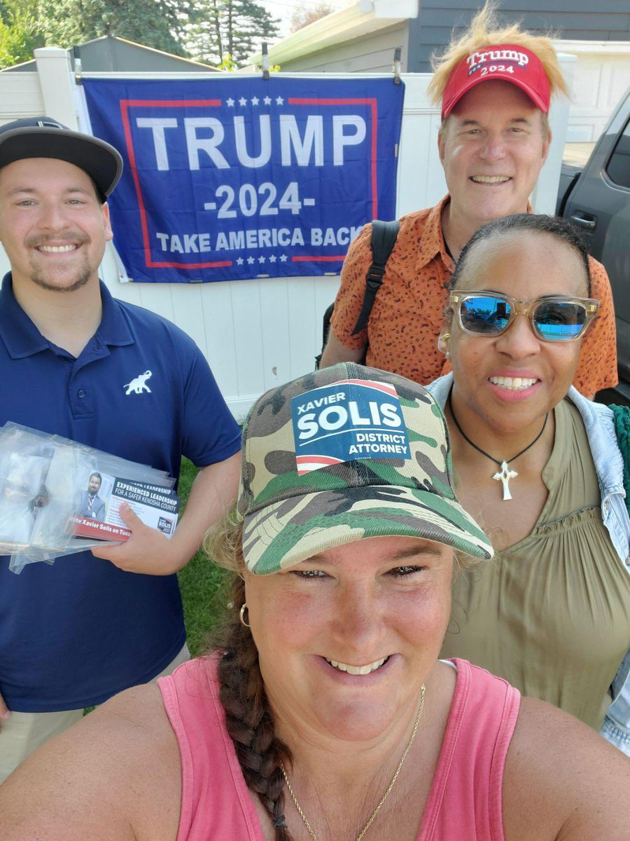 RyanVaz32's tweet photo. Wisconsin and Illinois might be sport rivals, but today we are all on Team Trump! A huge thank you to everyone who came to knock doors in Kenosha today, especially to our out of state reinforcements!

@GOPKenosha @WisGOP
#Commit2Win #SwampTheVote #ProtectTheVote https://t.co/AYIjsuERJq